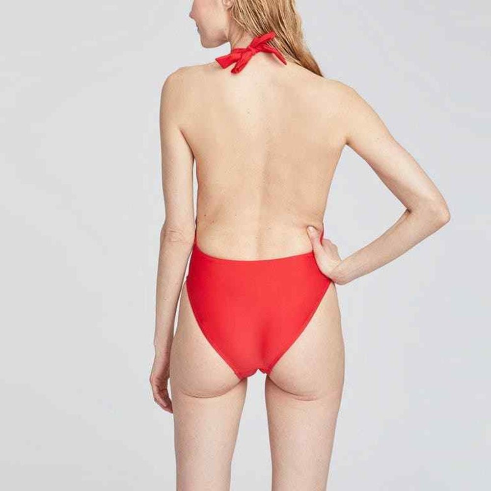NEW RACHEL ROY SCARLETT HALTER SUIT RED SMALL - Picture 2 of 2